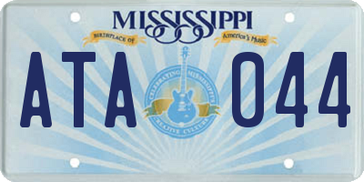 MS license plate ATA044