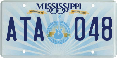 MS license plate ATA048