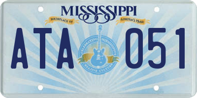 MS license plate ATA051
