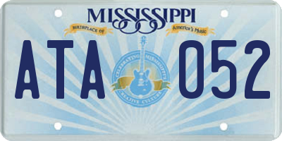 MS license plate ATA052