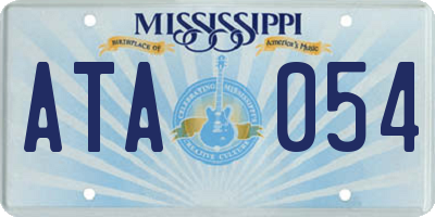 MS license plate ATA054
