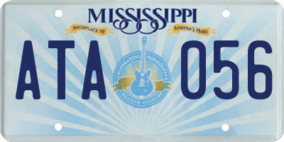 MS license plate ATA056