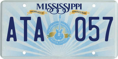 MS license plate ATA057