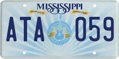MS license plate ATA059