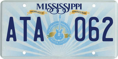 MS license plate ATA062