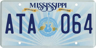 MS license plate ATA064