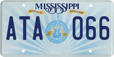 MS license plate ATA066