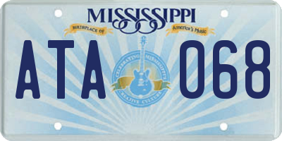 MS license plate ATA068