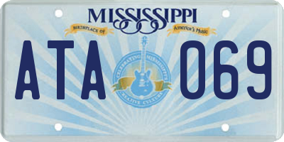 MS license plate ATA069
