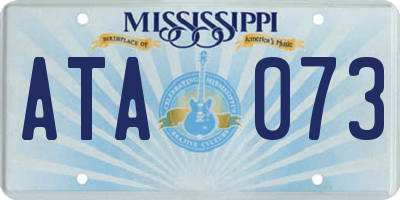 MS license plate ATA073
