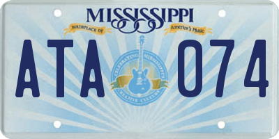 MS license plate ATA074