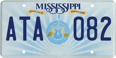 MS license plate ATA082