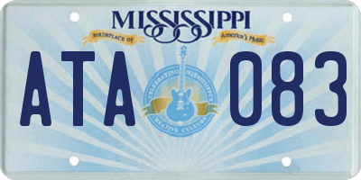 MS license plate ATA083