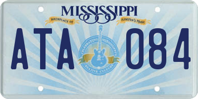 MS license plate ATA084