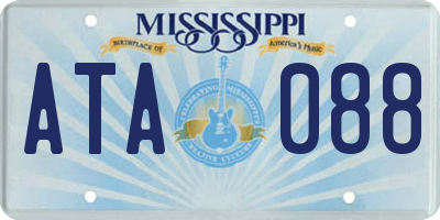 MS license plate ATA088