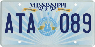 MS license plate ATA089