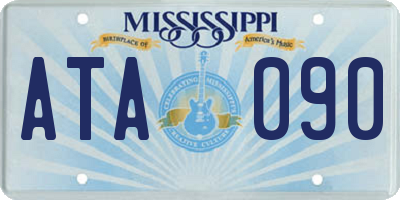 MS license plate ATA090