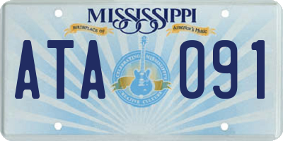 MS license plate ATA091