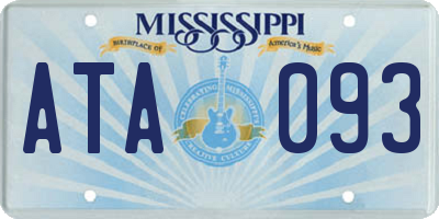 MS license plate ATA093