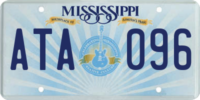 MS license plate ATA096