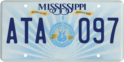 MS license plate ATA097