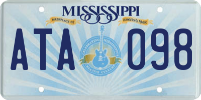 MS license plate ATA098