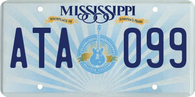 MS license plate ATA099