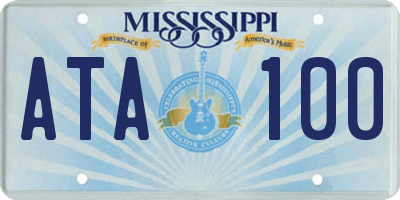 MS license plate ATA100