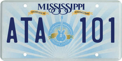 MS license plate ATA101