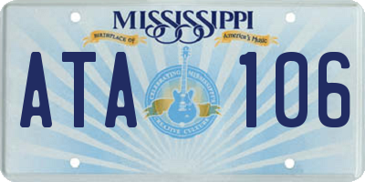 MS license plate ATA106