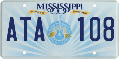 MS license plate ATA108