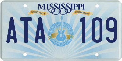 MS license plate ATA109