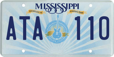 MS license plate ATA110