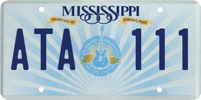 MS license plate ATA111