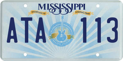 MS license plate ATA113