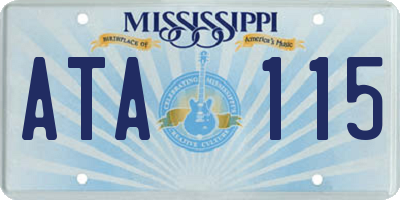 MS license plate ATA115