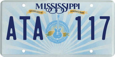 MS license plate ATA117