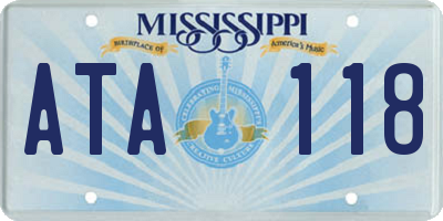 MS license plate ATA118
