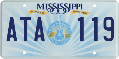 MS license plate ATA119