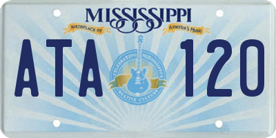 MS license plate ATA120