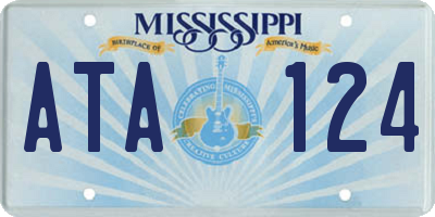 MS license plate ATA124