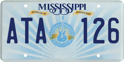 MS license plate ATA126