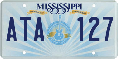 MS license plate ATA127