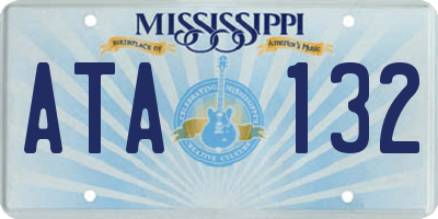MS license plate ATA132