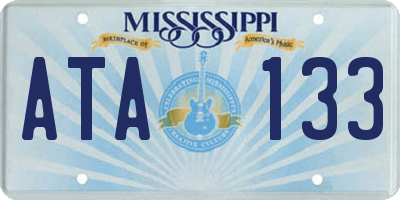 MS license plate ATA133