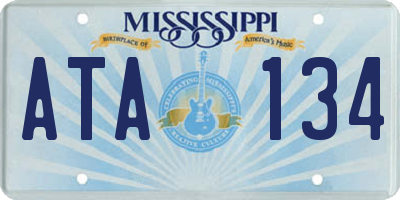 MS license plate ATA134