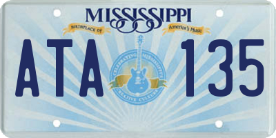 MS license plate ATA135