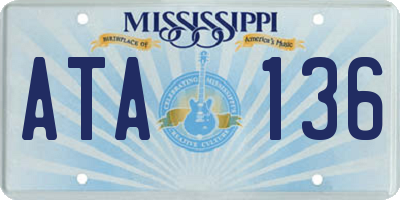 MS license plate ATA136