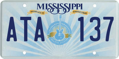 MS license plate ATA137