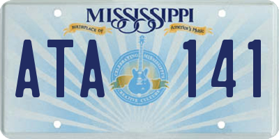 MS license plate ATA141